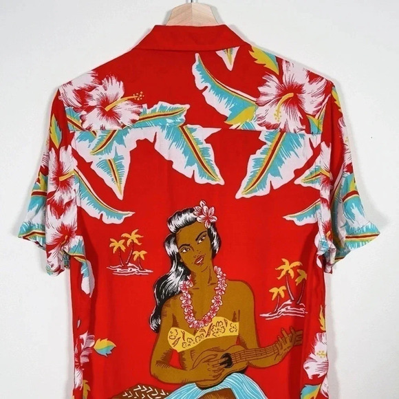 TOPMAN | HAWAII RED  GRAPHIC SHIRT - Picture 9 of 11